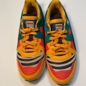 Puma Vibrant Orange and Red Sneakers Size 4.5 C SB-3